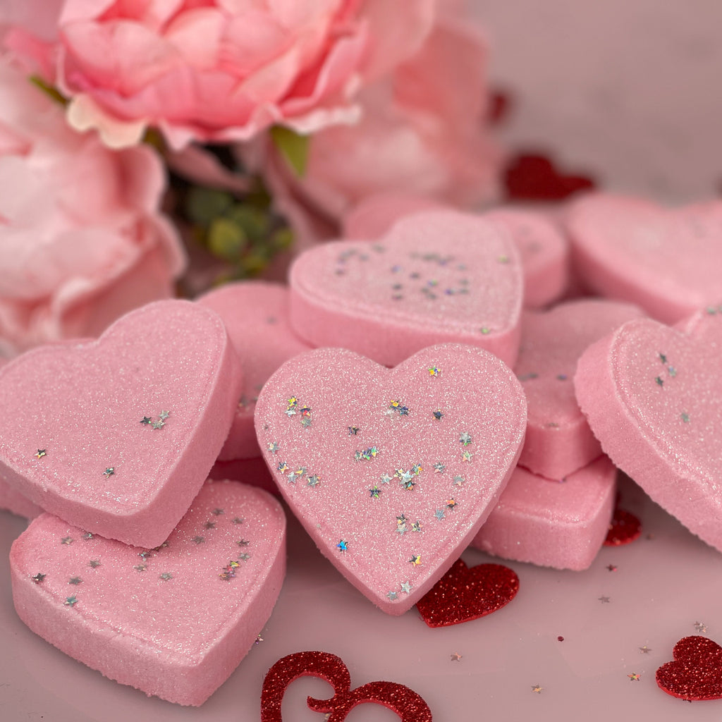 Valentine's Day Love Shower Steamers - For Her - Red Hearts Shower Steamers