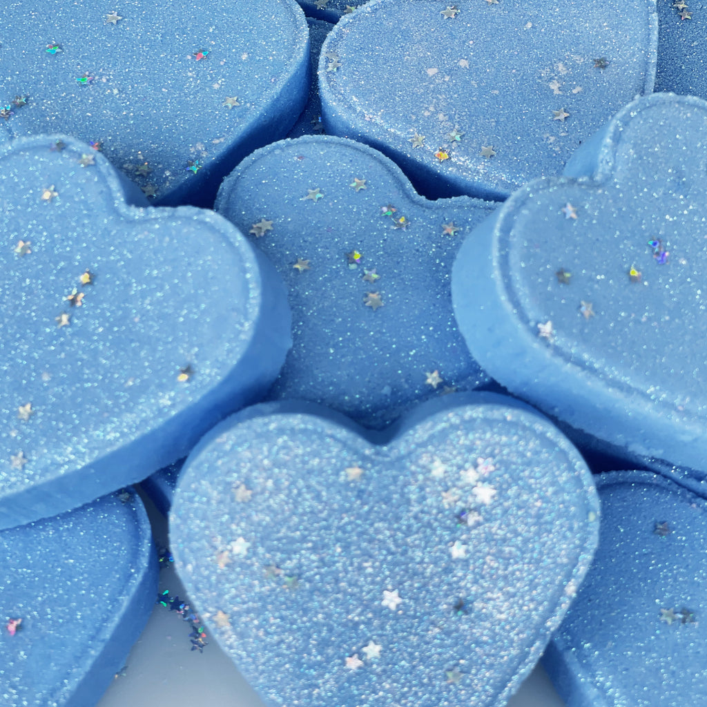 Valentine's Day Love Shower Steamers - For Him - Blue Hearts Shower Steamers